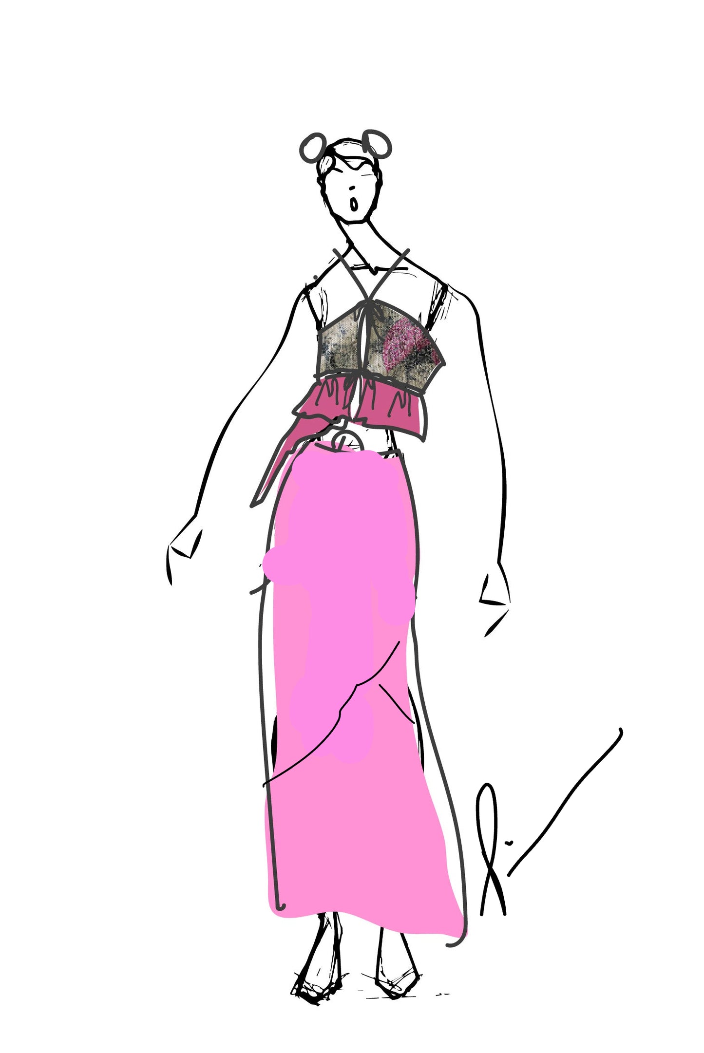 Petals: Look 20 Top & Skirt